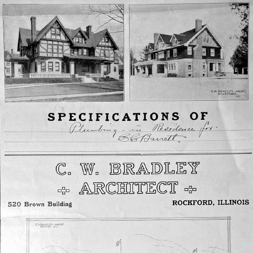 Image of Plumbing specifications from original building